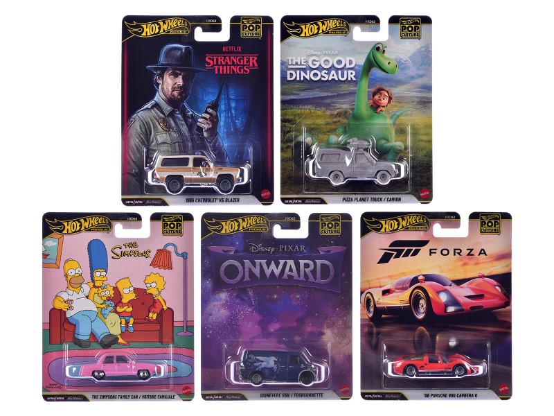 "Pop Culture 2026" 5 Piece Set S "Premium Series" Diecast Model Cars By Hot Wheels