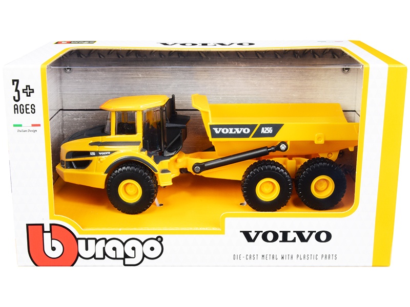 Volvo A25g Articulated Hauler Yellow 1/50 Diecast Model By Bburago