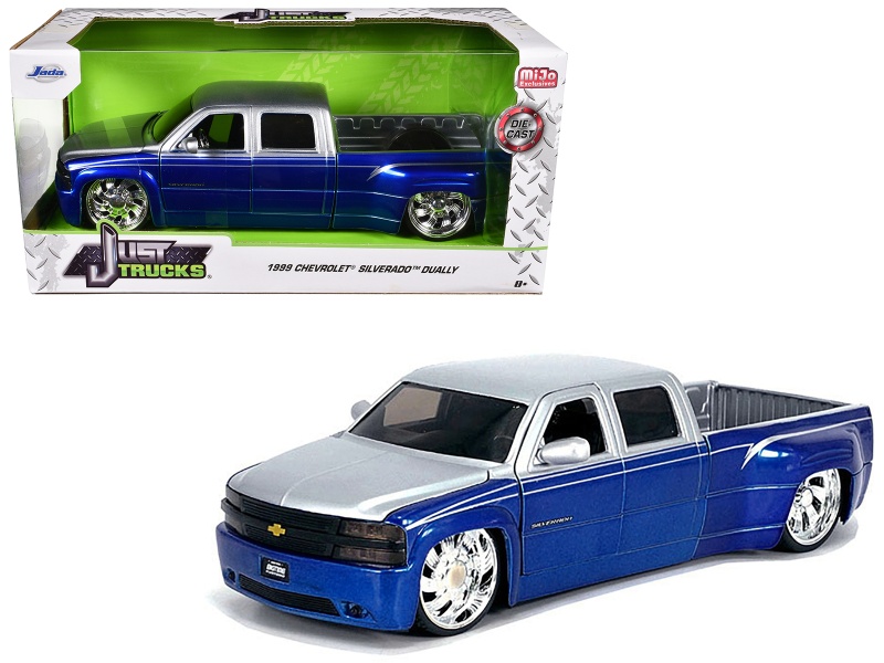 1999 Chevrolet Silverado Dually Pickup Truck Diecast Model Car - Jada 'Just Trucks' Series