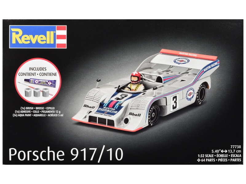 Level 4 Model Kit Porsche 917/10 All-Included Kit 1/32 Scale Model By Revell