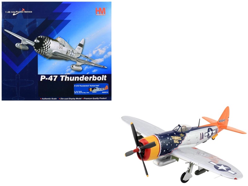 Republic P-47D Thunderbolt Aircraft "Tarheel Hal Lt. 'Ike' David 66 Fs 358 Fg" (1945) United States Army Air Forces "Air Power Series" 1/48 Diecast Model By Hobby Master