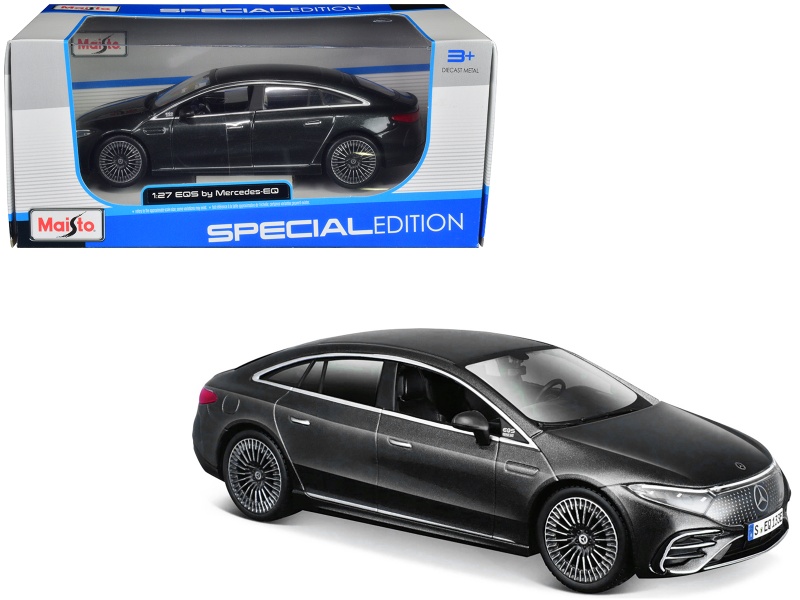 Mercedes-Benz EQS Gray Metallic 'Special Edition' Series 1/27 Diecast Model Car By Maisto
