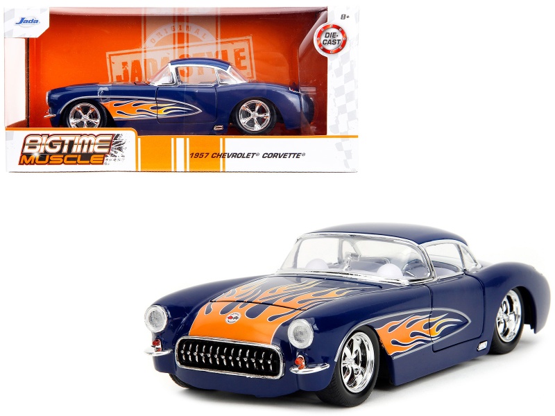 1957 Chevrolet Corvette 'Bigtime Muscle' Series 1/24 Diecast Model Car by Jada