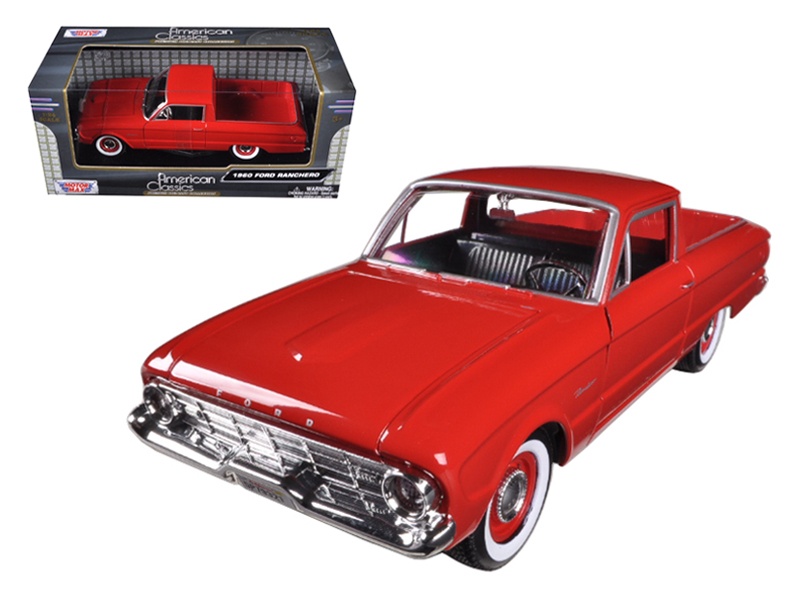 1960 Ford Falcon Ranchero Pickup Red 1/24 Diecast Model Car By Motormax