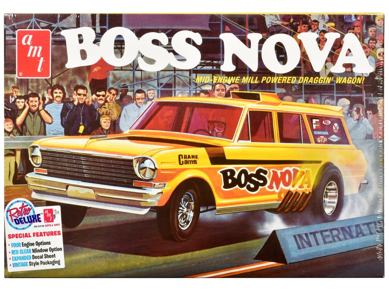 Skill 2 Model Kit Boss Nova Funny Car 1/25 Scale Model By Amt
