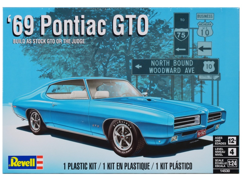 1969 Pontiac GTO 2-in-1 Kit 1/24 Scale Model - Level 4 Model Kit by Revell