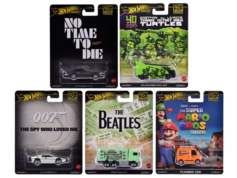 Hot Wheels 2024 Premium Series 5 Piece Set D Diecast Model Cars