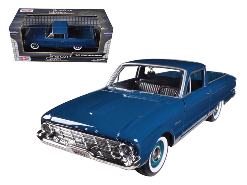 1960 Ford Falcon Ranchero Pickup Blue 1/24 Diecast Model Car By Motormax