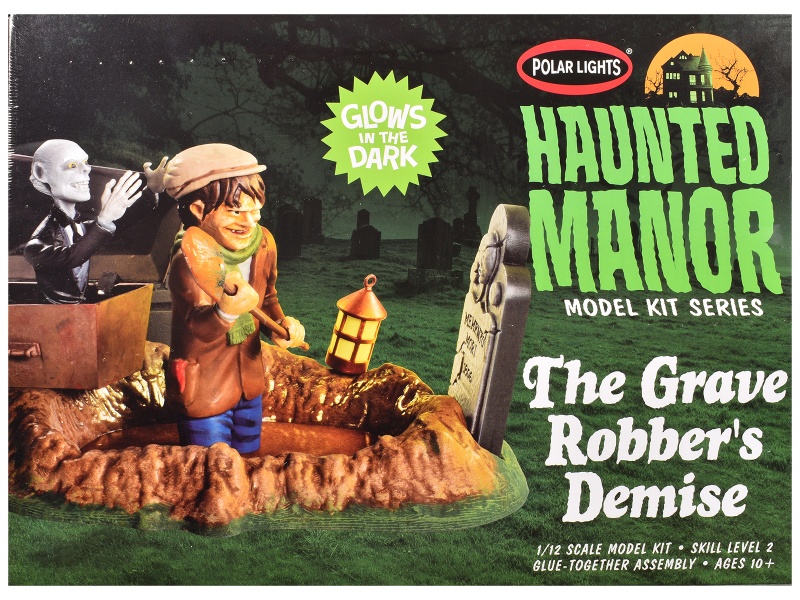 Skill 2 Model Kit Haunted Manor "The Grave Robber's Demise" Diorama Set 1/12 Scale Model By Polar Lights