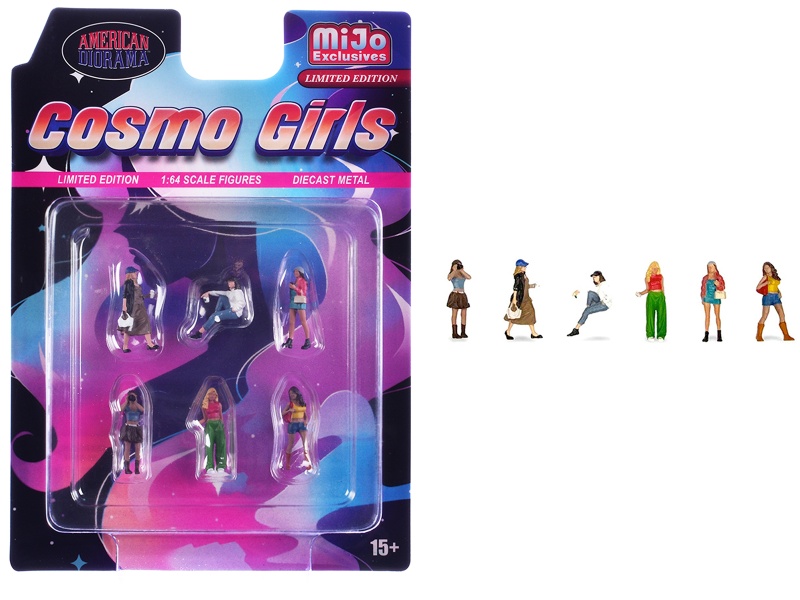 "Cosmo Girls" 6 Piece Diecast Figure Set