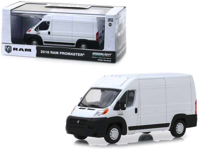 2018 Ram Promaster 2500 Cargo Van High Roof Bright White 1/43 Diecast Model By Greenlight