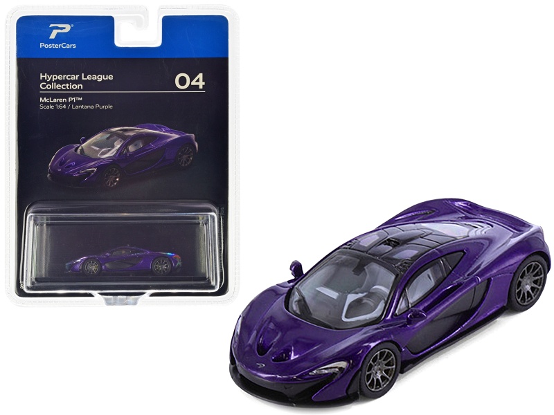 McLaren P1 Lantana Purple Metallic with Black Top 1/64 Diecast Model Car