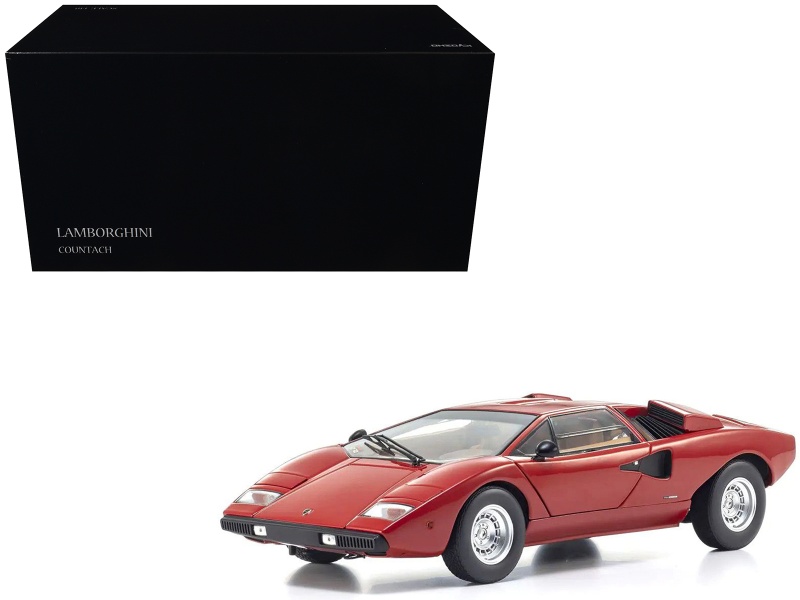 Lamborghini Countach Lp 400 Red 1/18 Diecast Model Car By Kyosho