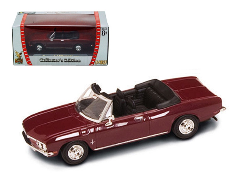 1969 Chevrolet Corvair Monza Burgundy 1/43 Diecast Model Car By Road Signature