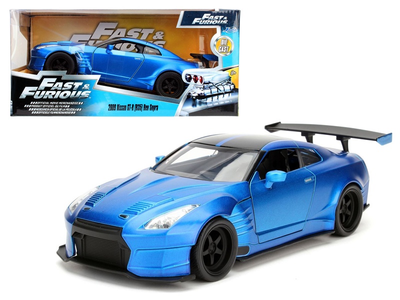 Brian's 2009 Nissan Gtr R35 Blue Ben Sopra "Fast & Furious" Movie 1/24 Diecast Model Car By Jada