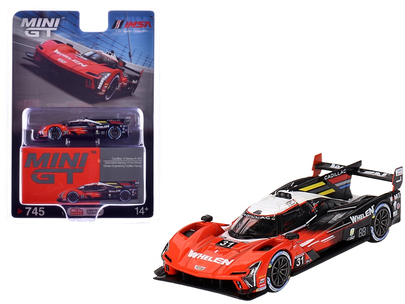 Cadillac V-Series.R #31 Jack Aitken - Pipo Derani - Alexander Sims "Whelen Engineering Racing" Winner Imsa "12 Hours Of Sebring" (2023) Limited Edition To 5400 Pieces Worldwide 1/64 Diecast Model Car By Mini Gt