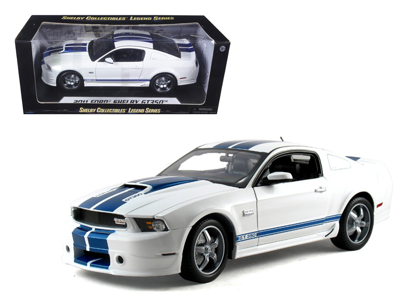 2011 Ford Shelby Mustang Gt350 White 1/18 Diecast Model Car By Shelby Collectibles