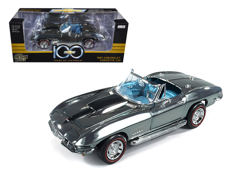 1967 Chevrolet Corvette L88 Chrome 100Th Years Of Chevrolet Centennial Edition Limited Edition 1 Of 750 Produced Worldwide Limited Edition 1 Of 750 Produced Worldwide 1/18 Diecast Model Car By Autoworld