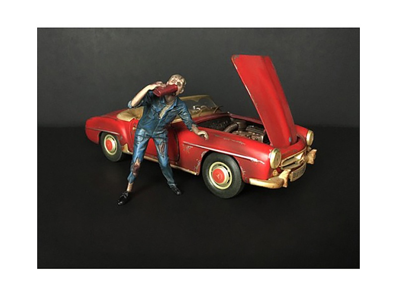 Zombie Mechanic Figurine Iii For 1/24 Scale Models By American Diorama