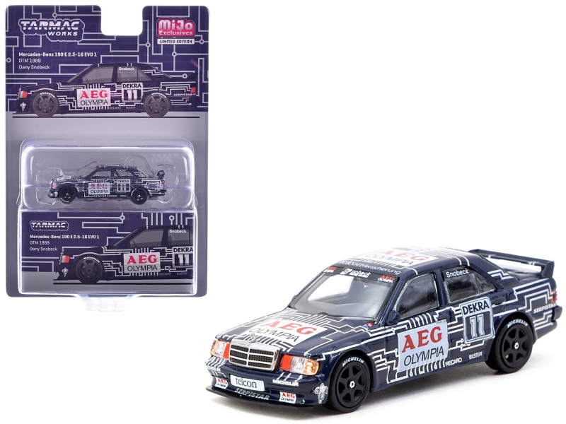Mercedes-Benz 190 E 2.5-16 Evo 1 #11 Dany Snobeck "Deutsche Tourenwagen Meisterschaft (Dtm)" (1989) "Global64" Series 1/64 Diecast Model By Tarmac Works