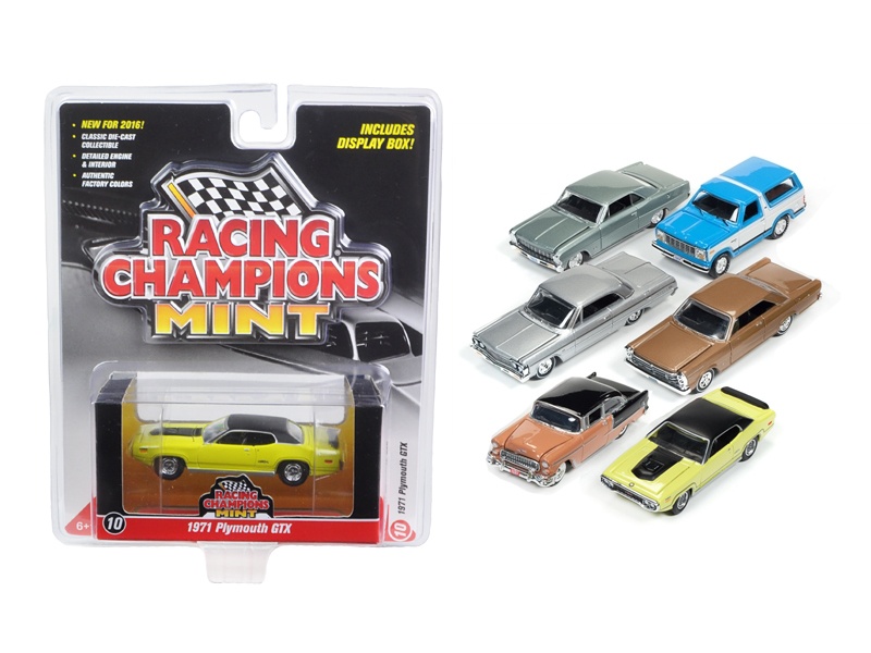 Mint Release 2 Set B Set Of 6 Cars 1/64 Diecast Model Cars By Racing Champions
