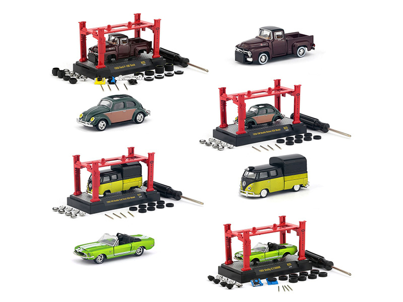 Model Kit 4 Piece Car Set Release 25 1/64 Diecast Model Cars By M2 Machines