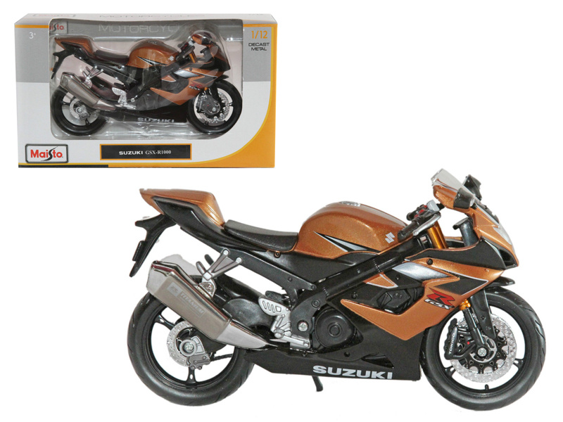 Suzuki Gsx R1000 Bronze 1/12 Diecast Motorcycle Model By Maisto