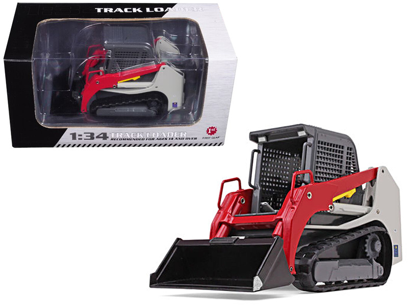 Track Loader Gray/Red 1/34 Diecast Model Car By First Gear
