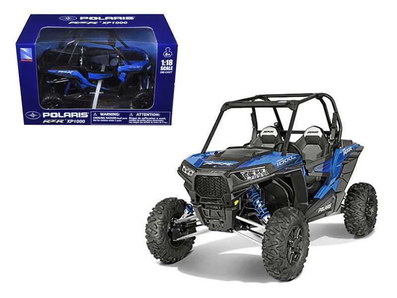 Polaris Rzr Xp 1000 Dune Buggy Blue 1/18 Diecast Model By New Ray