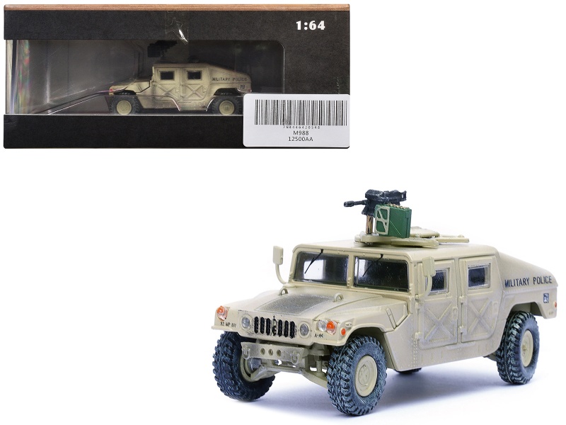 M988 Modern 4×4 Utility Vehicle With Grenade Launcher Desert Sand "Military Police 4Th Traffic Platoon A Company 92Nd Mp Battalion 89Th Mp Brigade Ad Daman Saudi Arabia Gulf War" (1990) "Military Miniature" Series 1/64 Diecast Model By Panzerkampf