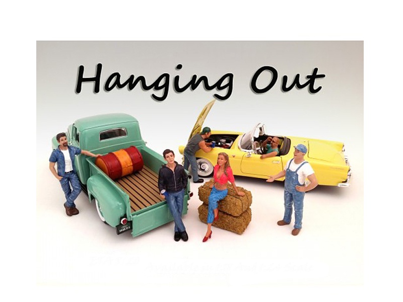 "Hanging Out" 6 Piece Figurine Set For 1/18 Scale Models By American Diorama