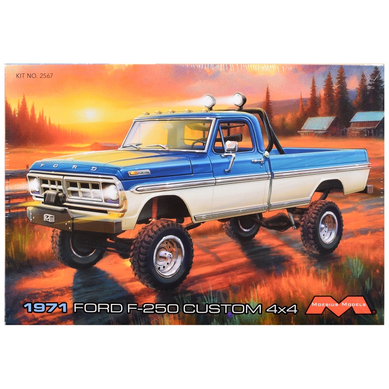1971 Ford F-250 Custom Lifted 4x4 Pickup Truck 1/25 Scale Model Kit