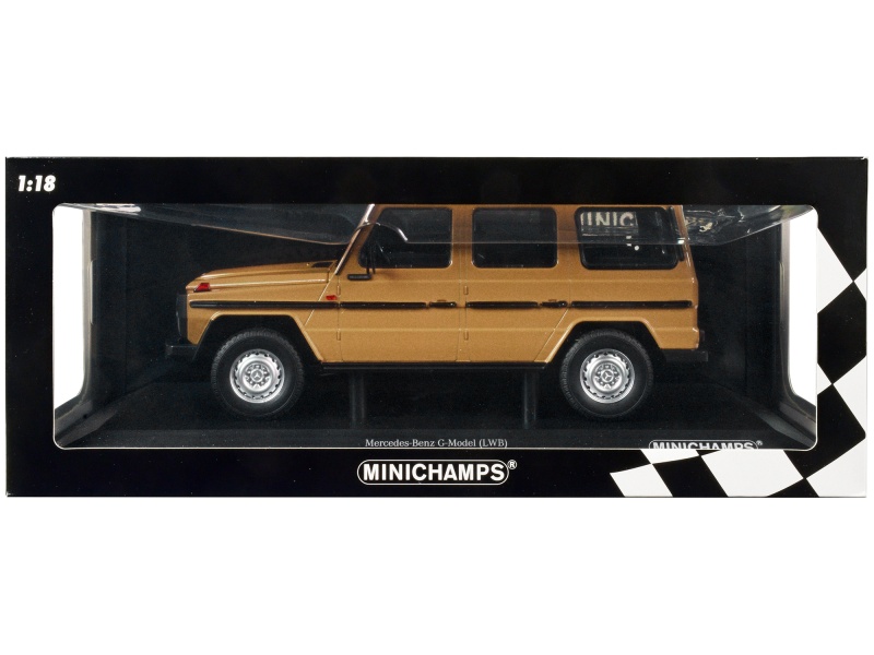 1980 Mercedes-Benz G-Model (Lwb) Beige With Black Stripes Limited Edition To 504 Pieces Worldwide 1/18 Diecast Model Car By Minichamps