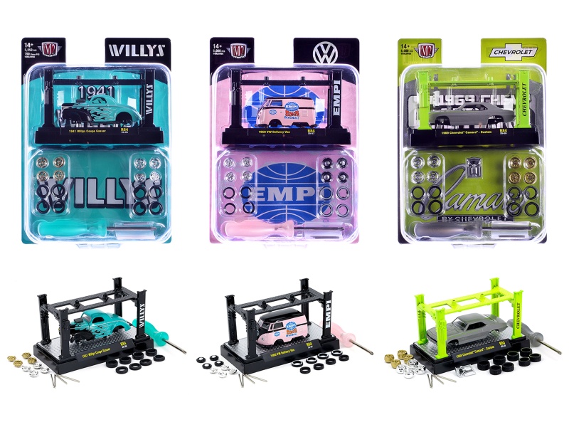 Model Kit 3 Piece Car Set Release 84 Limited Edition To 6000 Pieces Worldwide 1/64 Diecast Model Cars By M2 Machines