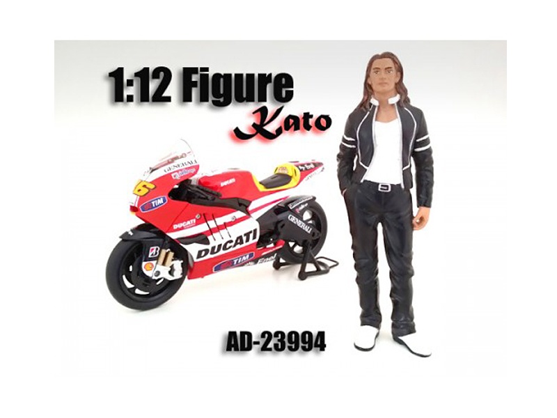 Biker Kato Figure / Figure For 1:12 Scale Motorcycles By American Diorama