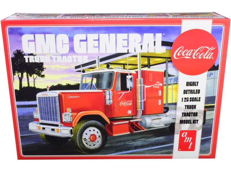 Skill 3 Model Kit Gmc General Truck Tractor "Coca-Cola" 1/25 Scale Model By Amt