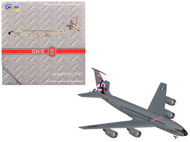 Boeing Kc-135R Stratotanker Aircraft "Ohio Air National Guard" United States Air Force (63-8013) Gray "Gemini Macs" 1/400 Diecast Model Airplane By Geminijets