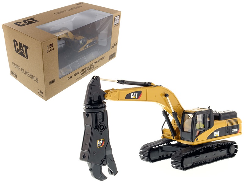 Cat Caterpillar 330D L Hydraulic Excavator With Shear And Operator "Core Classics Series" 1/50 Diecast Model By Diecast Masters