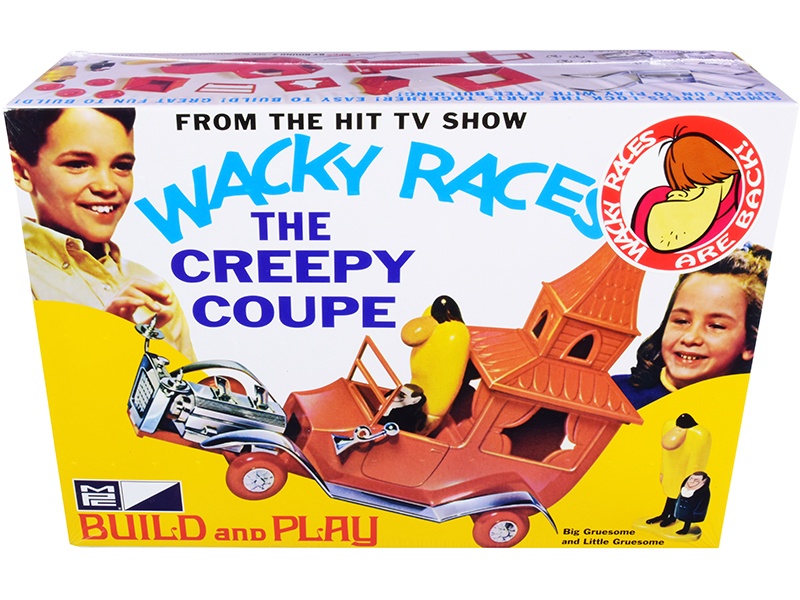 Skill 2 Snap Model Kit The Creepy Coupe With Big Gruesome And Little Gruesome Figurines "Wacky Races" (1968) Tv Series 1/25 Scale Model By Mpc