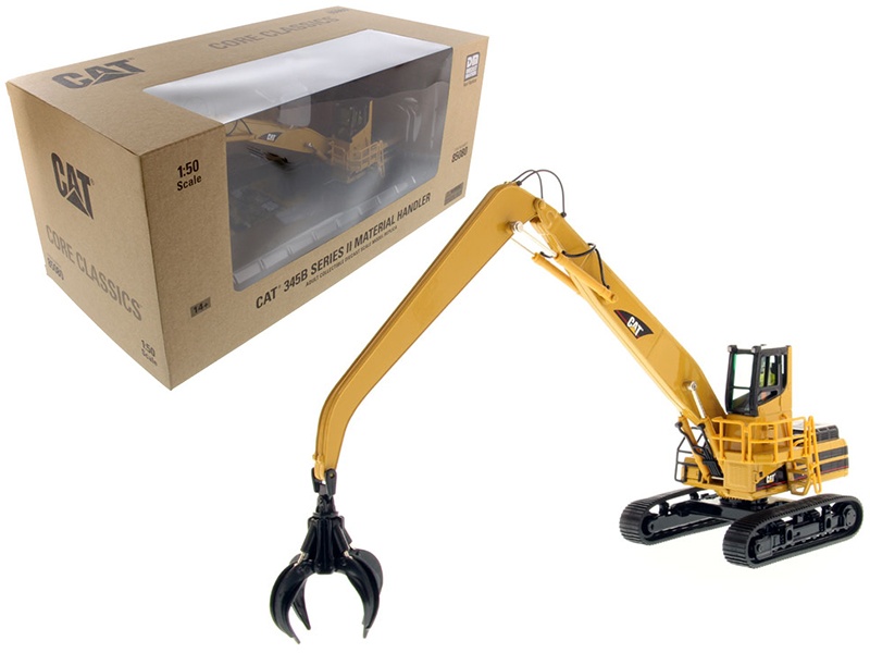 Cat Caterpillar 345B Series Ii Material Handler With Operator And Tools "Core Classic Series" 1/50 Diecast Model By Diecast Masters