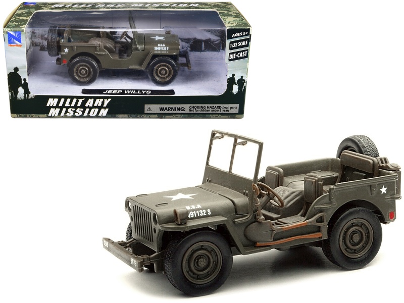 Jeep Willys U.S.A. Army Green 1/32 Diecast Model Car By New Ray