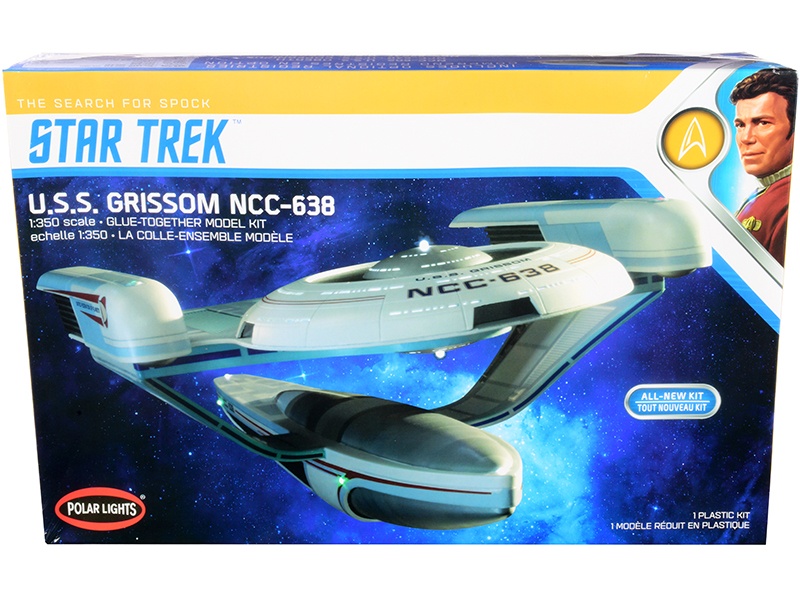 Skill 2 Model Kit U.S.S. Grissom Ncc-638 Starship "Star Trek Iii: The Search For Spock" (1984) Movie 1/350 Scale Model By Polar Lights
