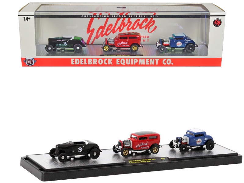 Limited Edition Edelbrock Equipment Co. 1/64 Diecast Models Set of 3 Pieces - M2 Machines