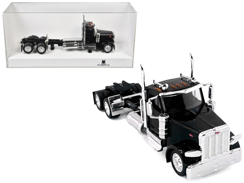 Peterbilt 589 2-Axel Day Cab Black 1/87 (Ho) Plastic Model Car By Ho Logistics
