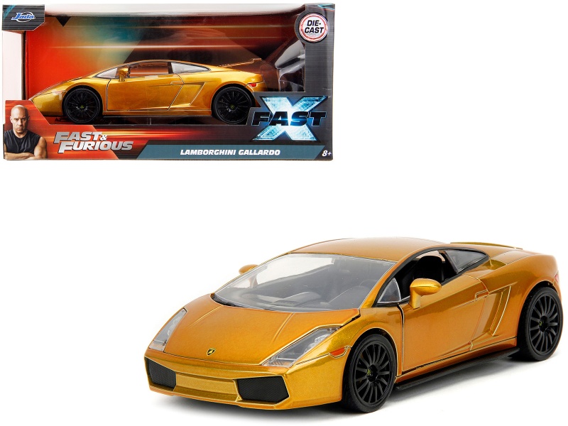 Lamborghini Gallardo Gold Metallic 'Fast X' 1/24 Diecast Model Car by Jada