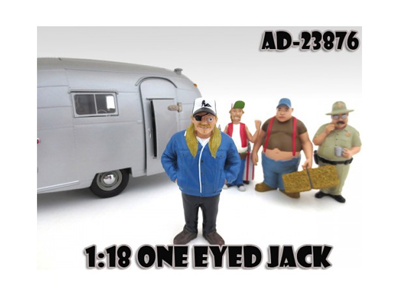 One Eyed Jack "Trailer Park" Figure For 1:18 Scale Diecast Model Cars By American Diorama