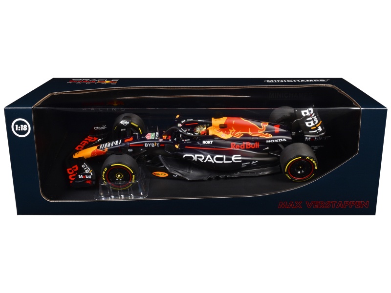 Red Bull Racing Rb19 #1 Max Verstappen "Oracle" Winner F1 Formula One "Abu Dhabi Gp" (2023) With Driver Limited Edition To 204 Pieces Worldwide 1/18 Diecast Model Car By Minichamps