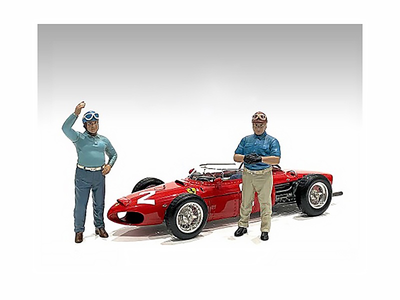 "Racing Legends" 50'S Set Of 2 Diecast Figures For 1/43 Scale Models By American Diorama
