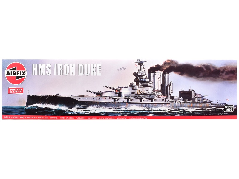 Level 3 Model Kit Hms Iron Duke Frigate "Vintage Classics" Series 1/600 Plastic Model Kit By Airfix