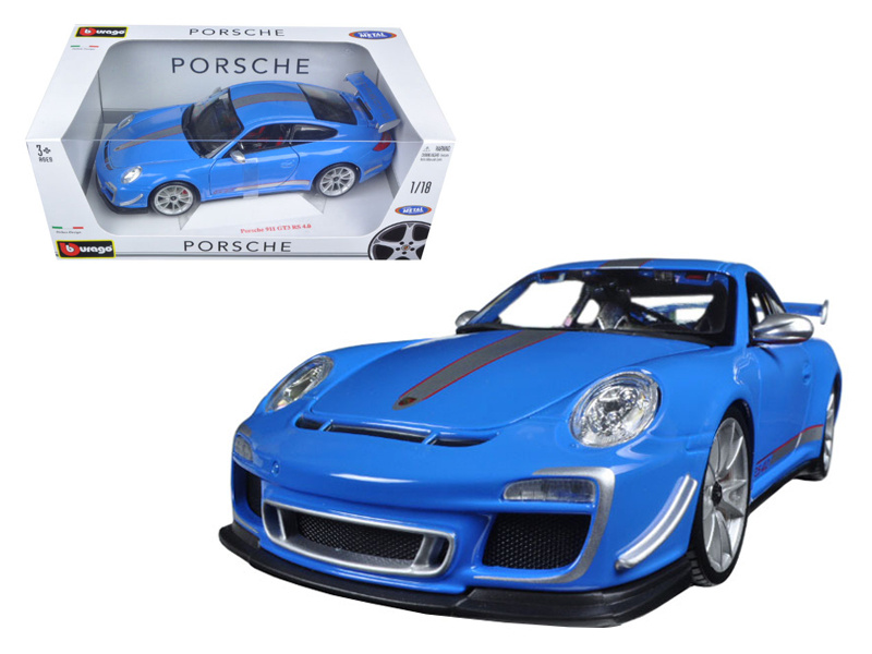 Porsche 911 Gt3 Rs 4.0 Blue 1/18 Diecast Model Car By Bburago